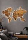 Карта Мира на стену деревянная  (MAPS) 2025